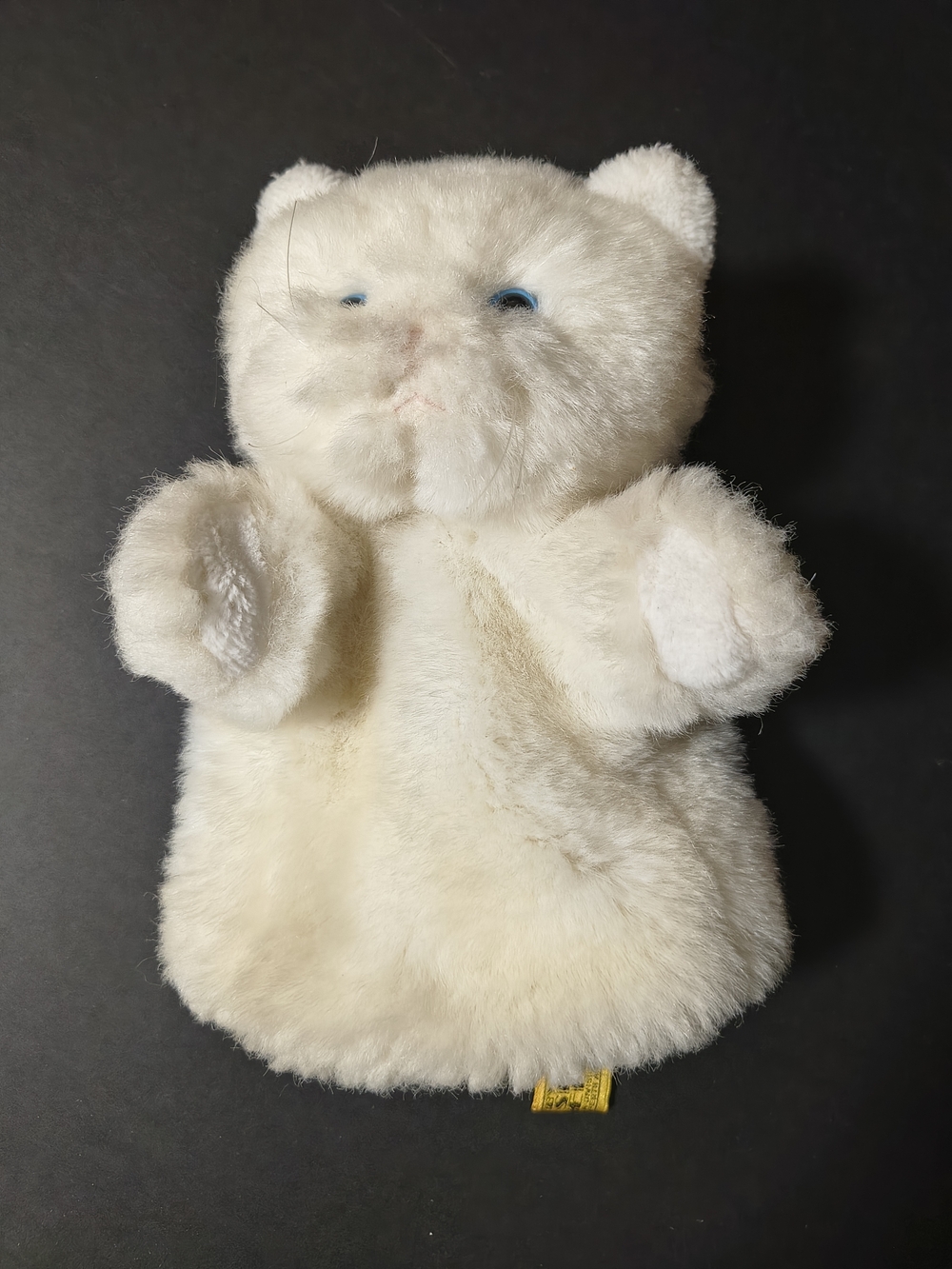 Vintage 1985 24K Polar Puff Plush Kitty Cat Toy Hand Puppet